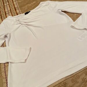 NWOT Donna Karan Elegant Ivory Women's Top, polyester, machine washable, M